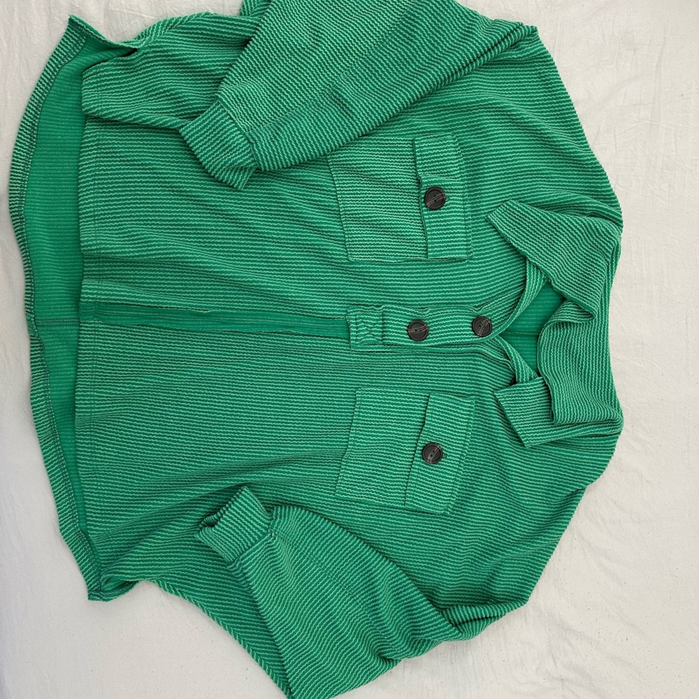 BUCKETLIST Textured Emerald Shirt